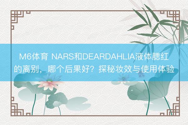 M6体育 NARS和DEARDAHLIA液体腮红的离别，哪个后果好？探秘妆效与使用体验