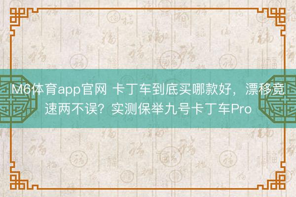 M6体育app官网 卡丁车到底买哪款好，漂移竞速两不误？实测保举九号卡丁车Pro